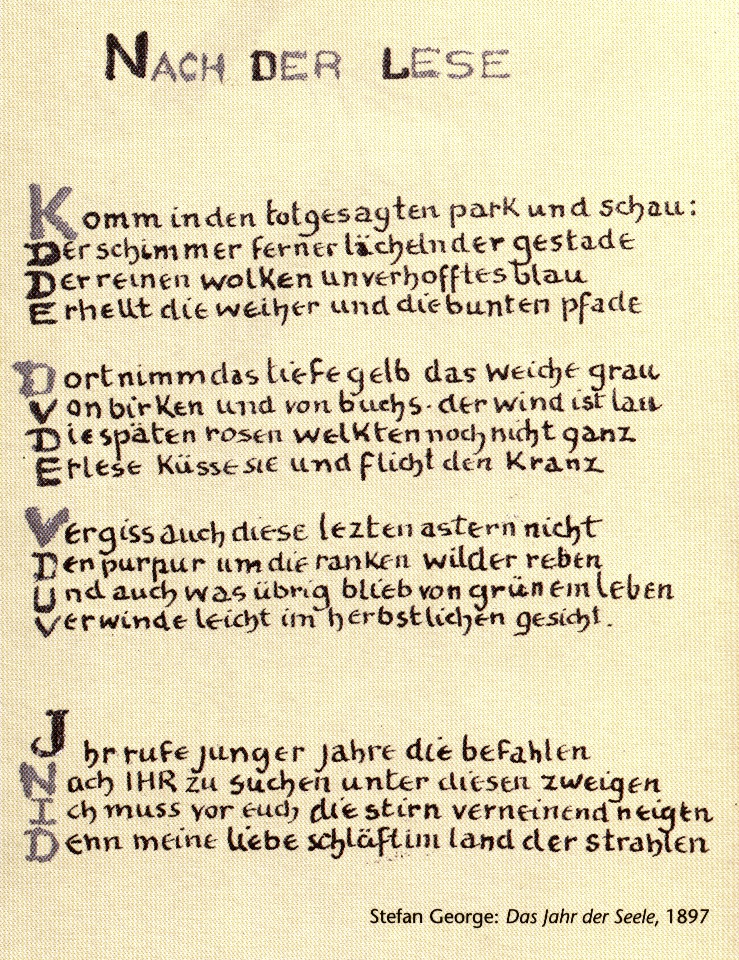 Nach der Lese (Gedicht von Stefan George)